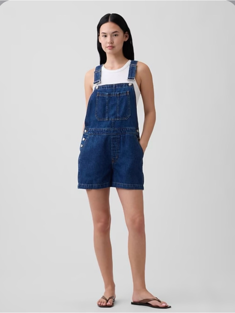 GAP Indigo Denim Short Overalls